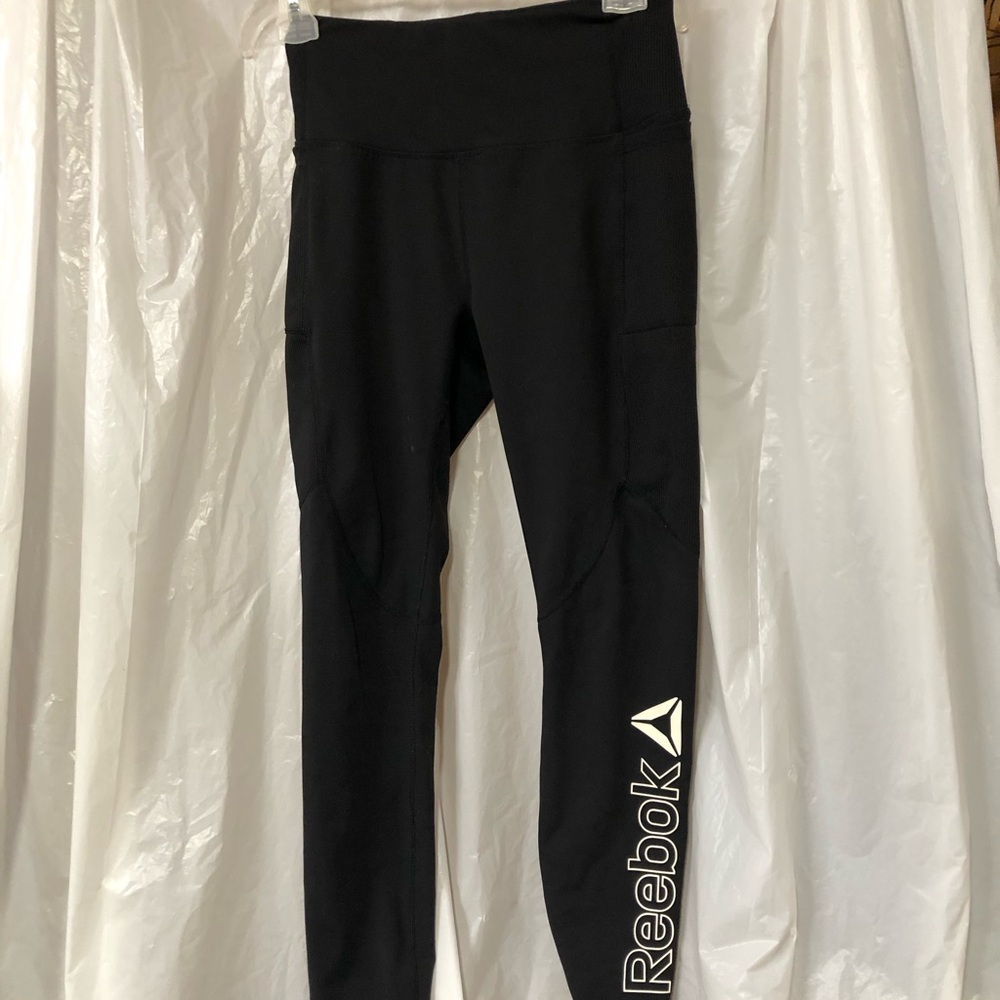 Reebok Kids Black Leggings with Logo